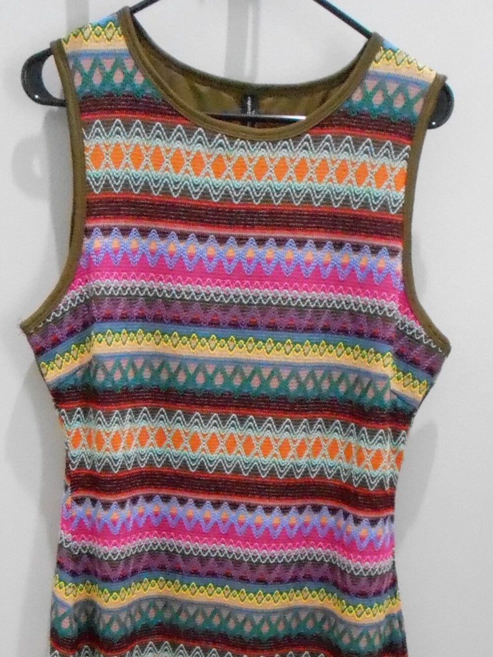 PrettyGarden Women's Boho Multicolored Sleeveless Bodycon Maxi Dress Size-XXL